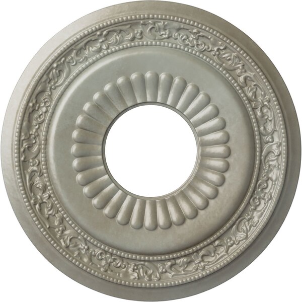 Ekena Millwork Lauren Ceiling Medallion (Fits Canopies up to 6 1/4"), 20 5/8"OD x 6 1/4"ID x 1 3/8"P, Flash Gold CM20LNFLS - main